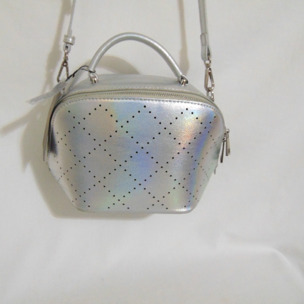 Street Level Silver Metallic Crossbody - Picture 2 of 8